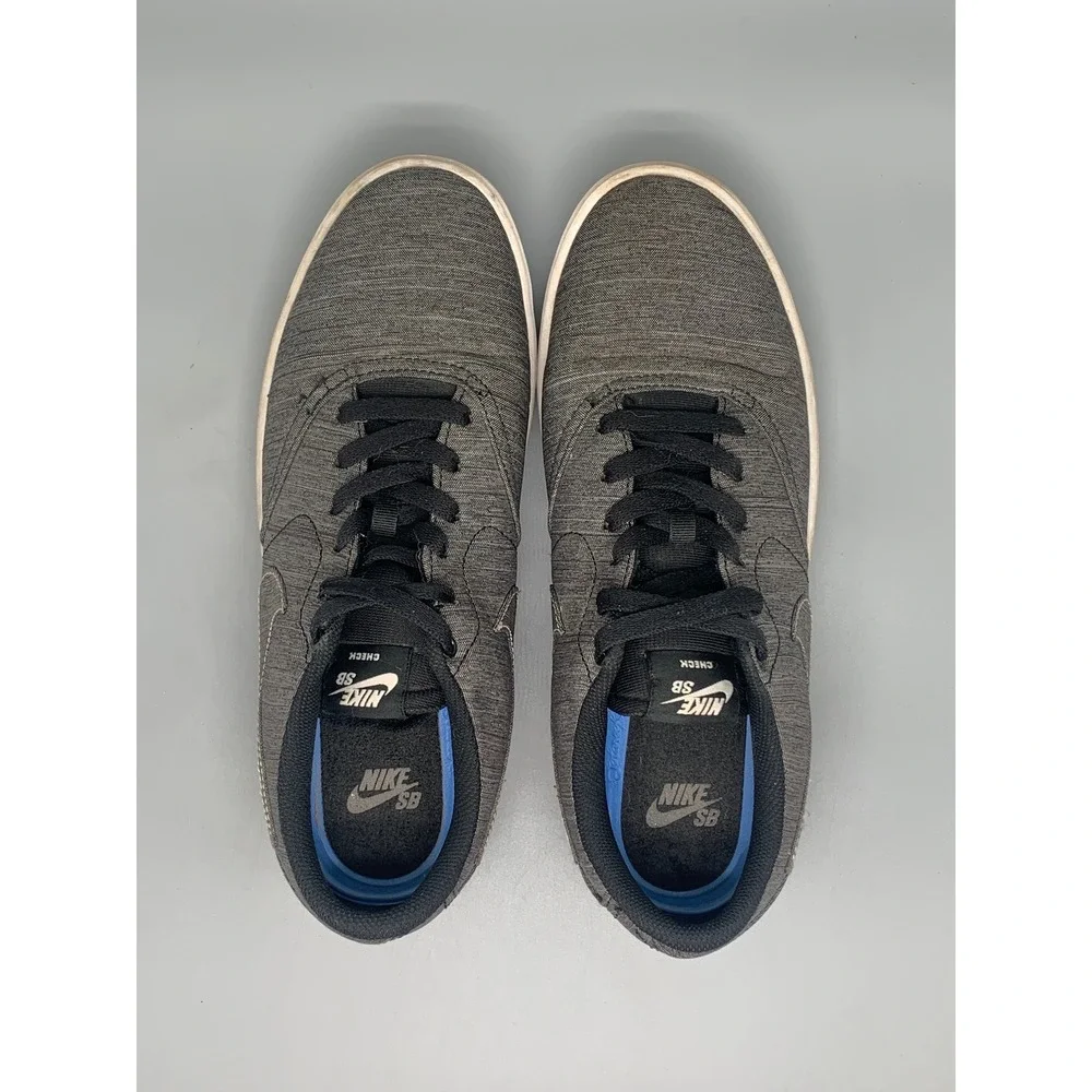 Nike SB Check Solarsoft Canvas‎ Black Shoes 844493-001 Men's Sz 10.5
